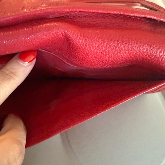 Dooney & Bourke Cherry Red Leather Wallet - Picture 5 of 7